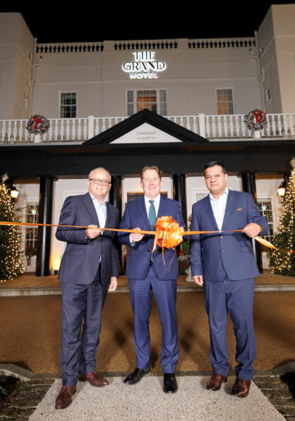 Grand Hotel Malahide Official Opening Darragh OBrien David Kelly and Syed Rizvi 1
